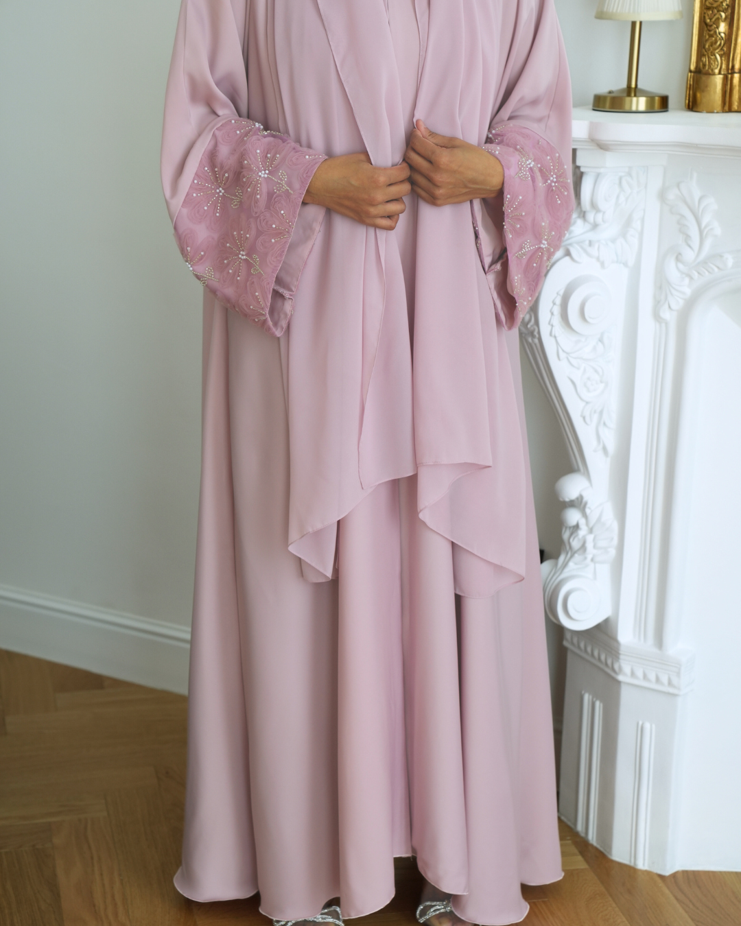 Pink lace sleeve
