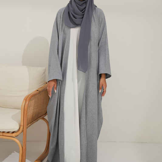 Linen abaya - Blue