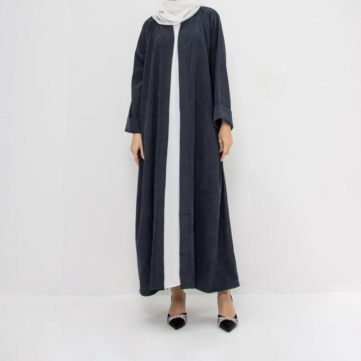 Styling Our Corduroy Abaya for Winter