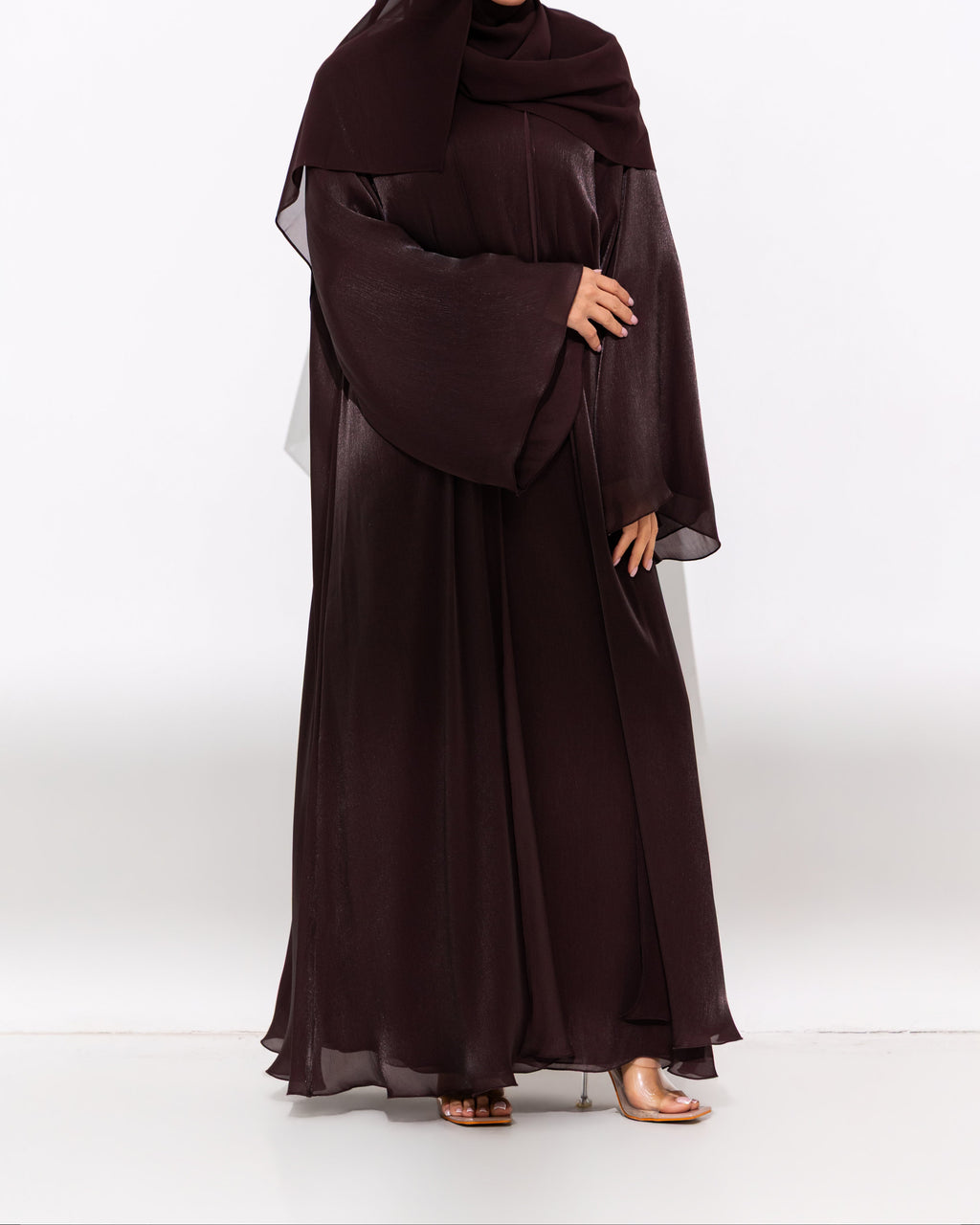 Luxe Dress Abaya - Mulberry