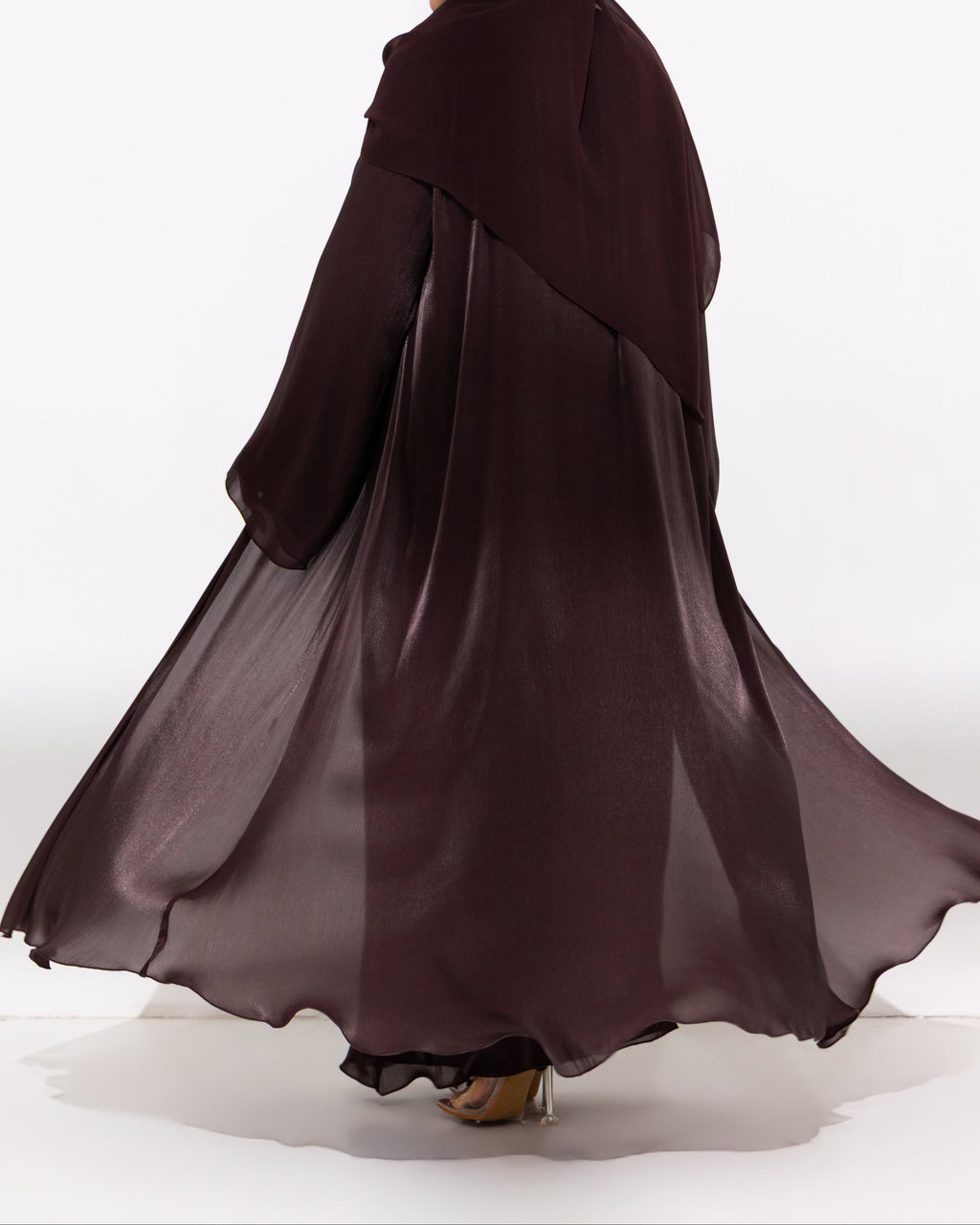 Luxe Dress Abaya - Mulberry