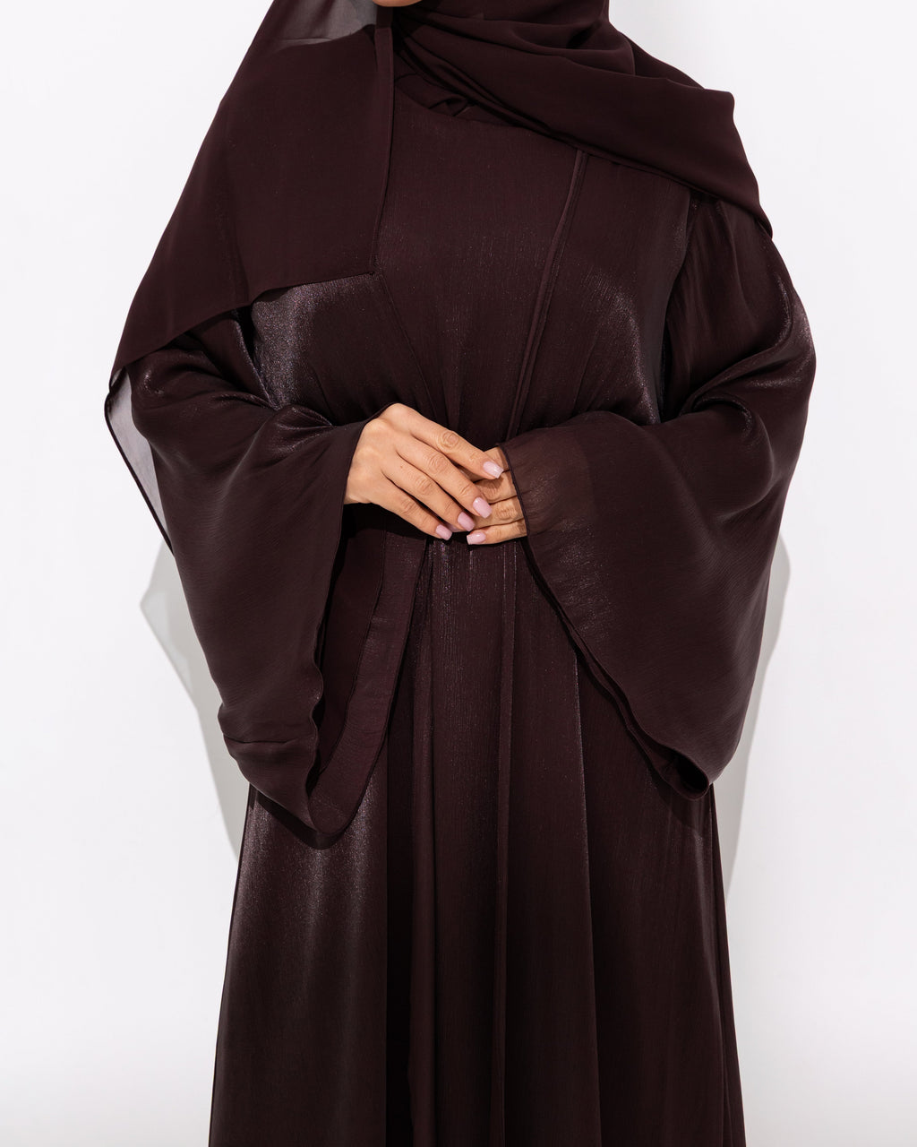 Luxe Dress Abaya - Mulberry