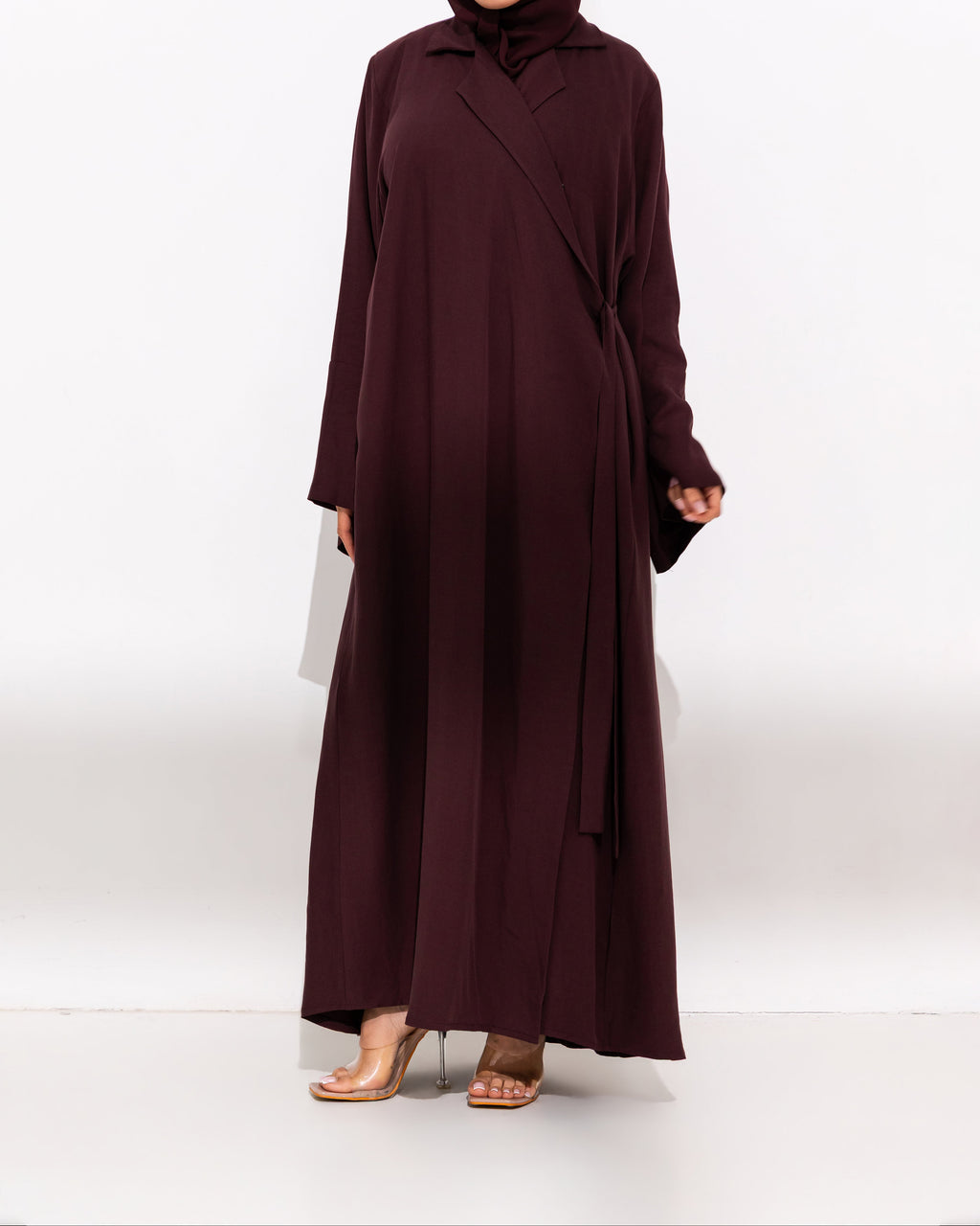 Linen Collar Abaya