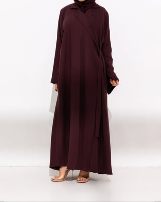 Linen Collar Abaya