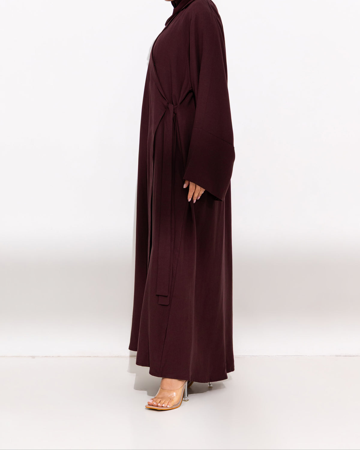 Linen Collar Abaya