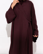Linen Collar Abaya