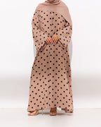 Beige Heart Abaya