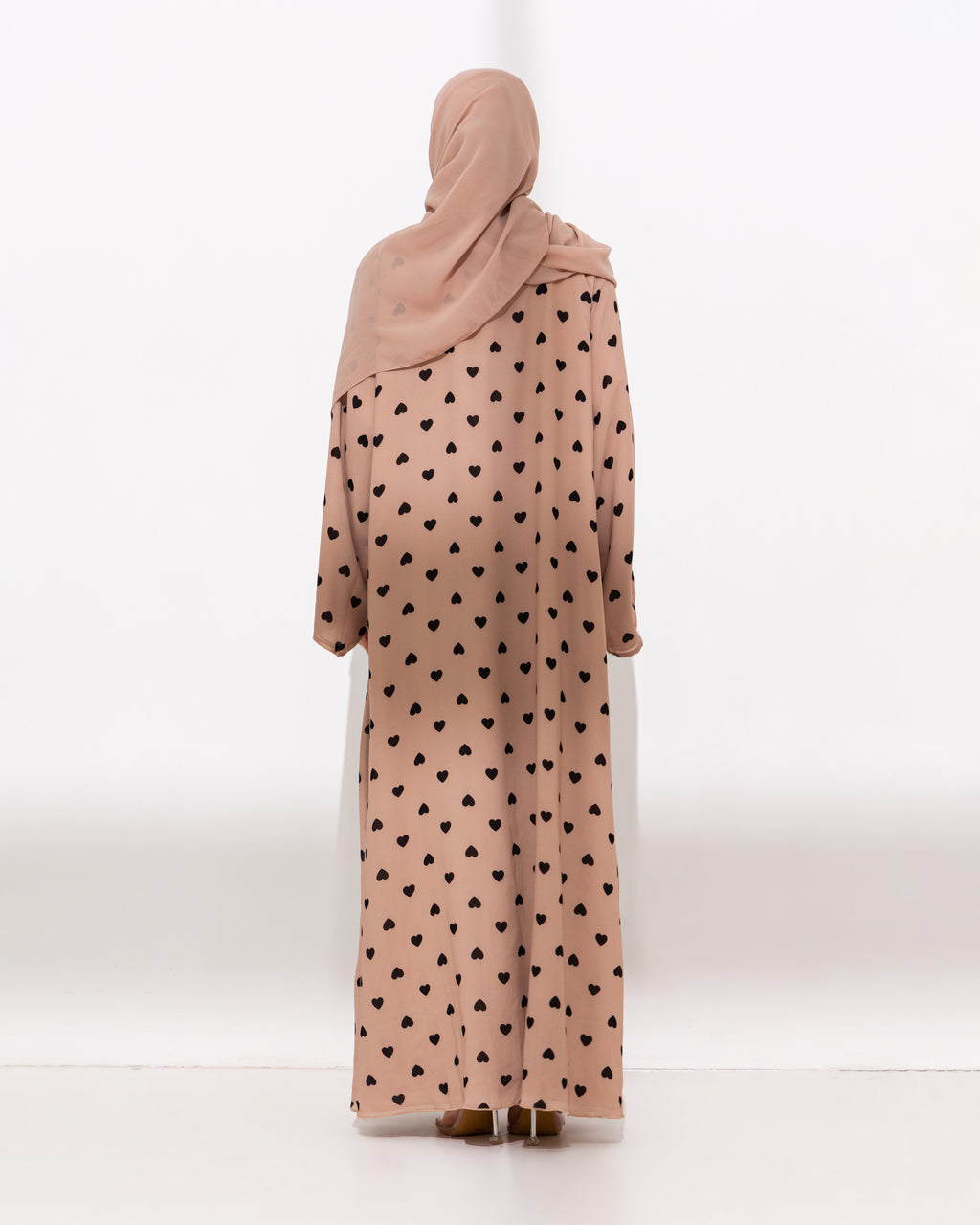 Beige Heart Abaya