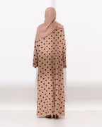 Beige Heart Abaya