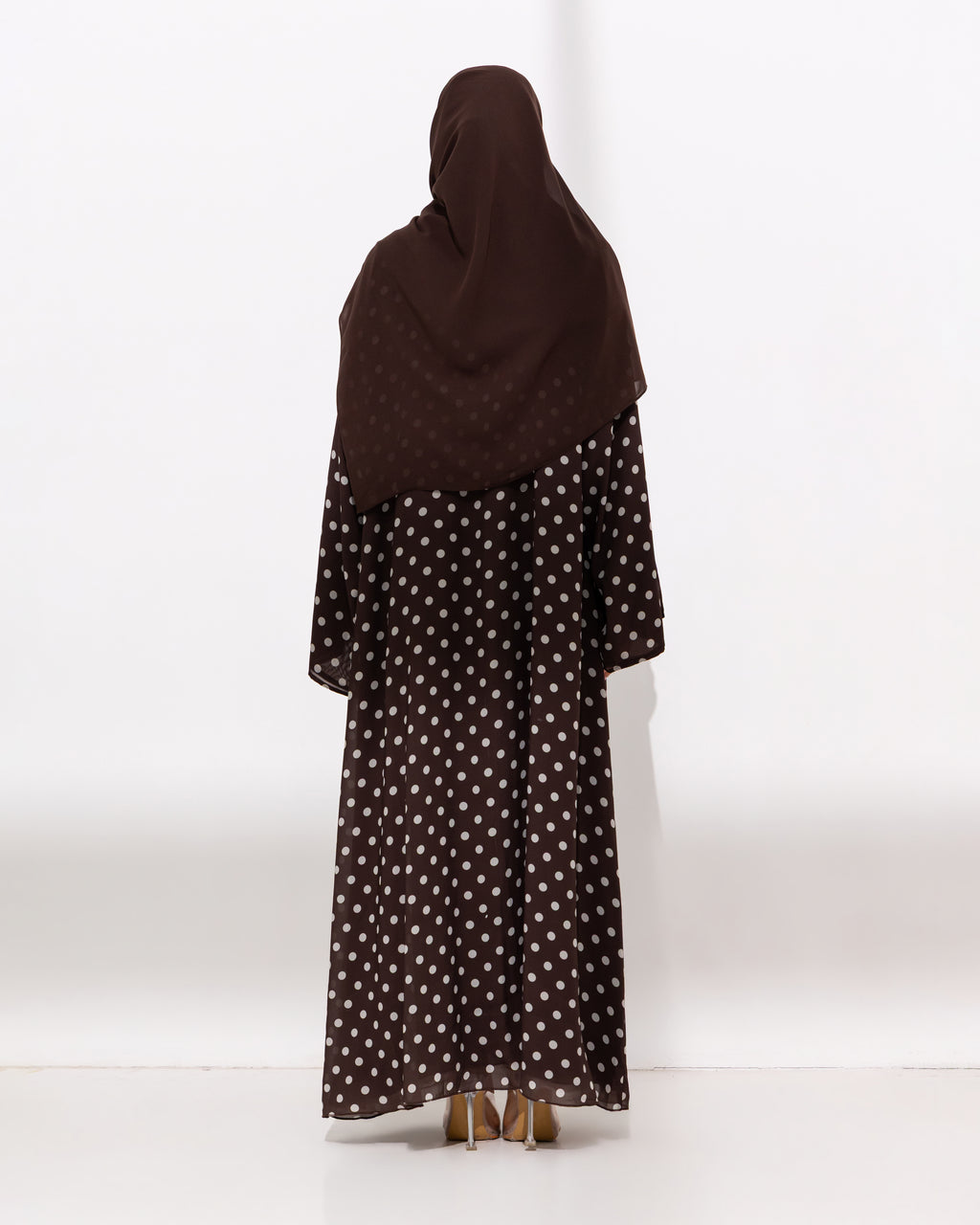 Brown Polka Abaya