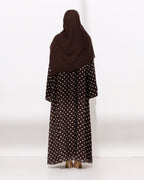 Brown Polka Abaya