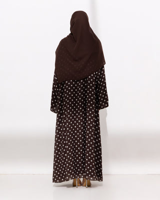 Brown Polka Abaya