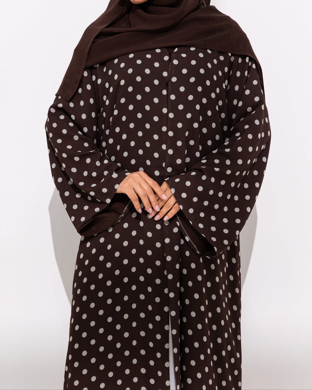 Brown Polka Abaya