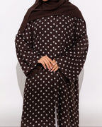 Brown Polka Abaya