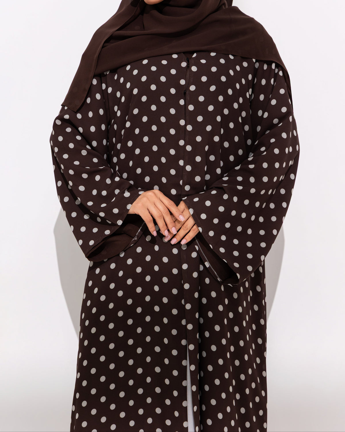 Brown Polka Abaya