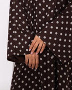 Brown Polka Abaya