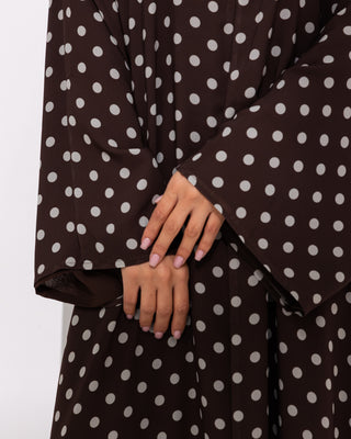 Brown Polka Abaya