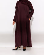 Plum Everyday Tie Abaya