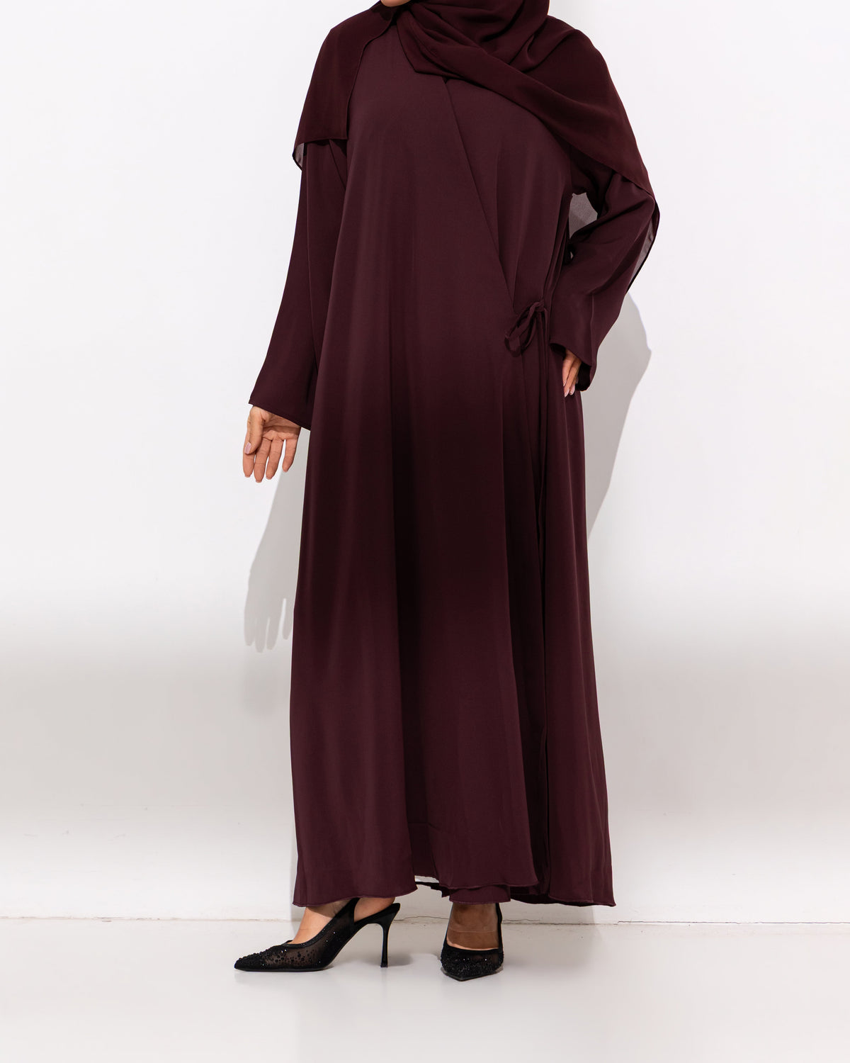 Plum Everyday Tie Abaya