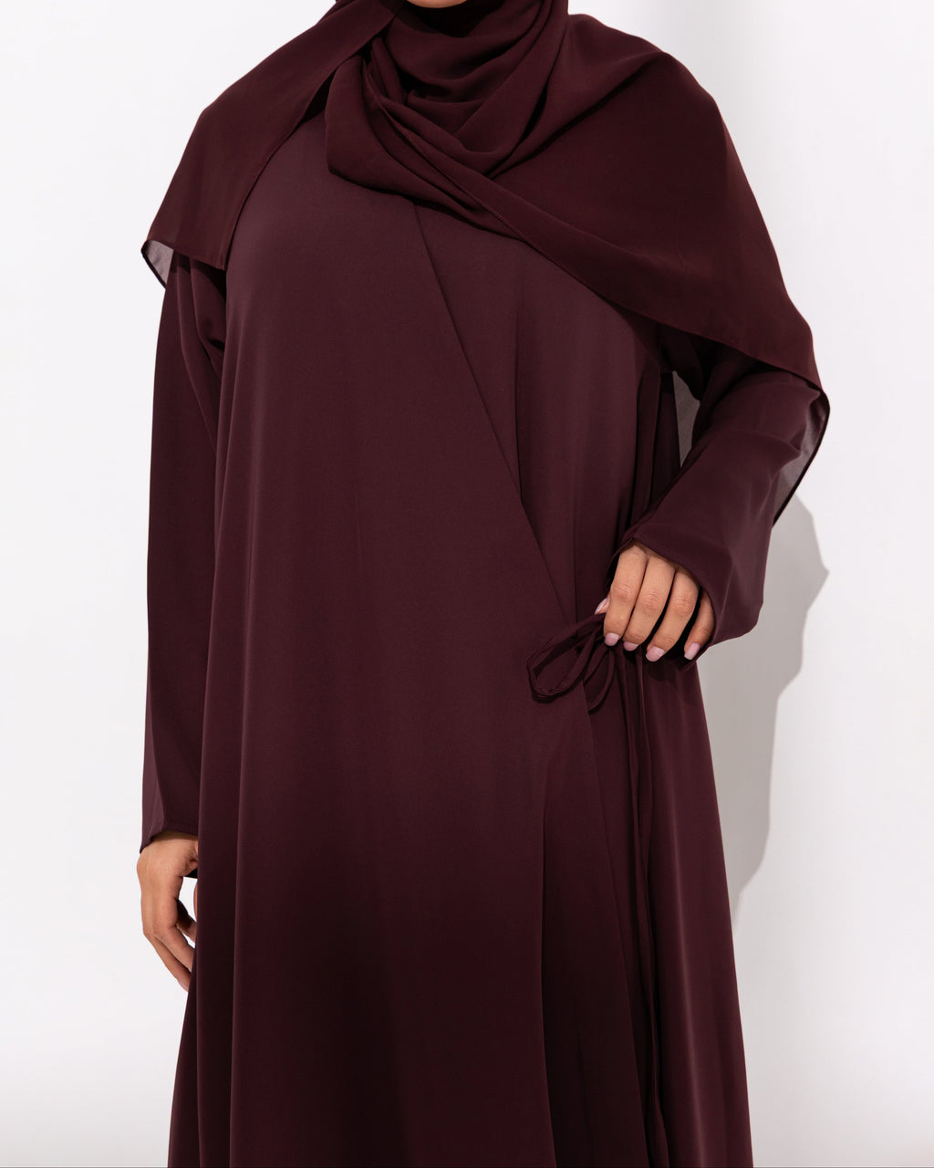 Plum Everyday Tie Abaya