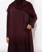 Plum Everyday Tie Abaya