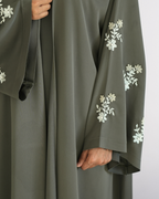 Sleeve Work Abaya - Olive