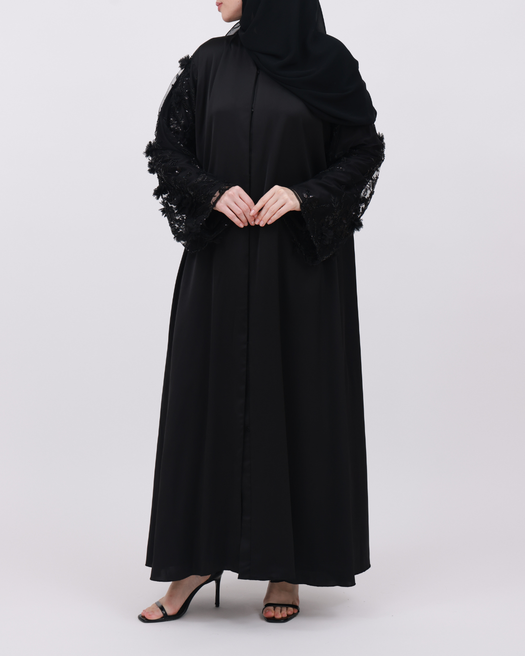 Black lace sleeve