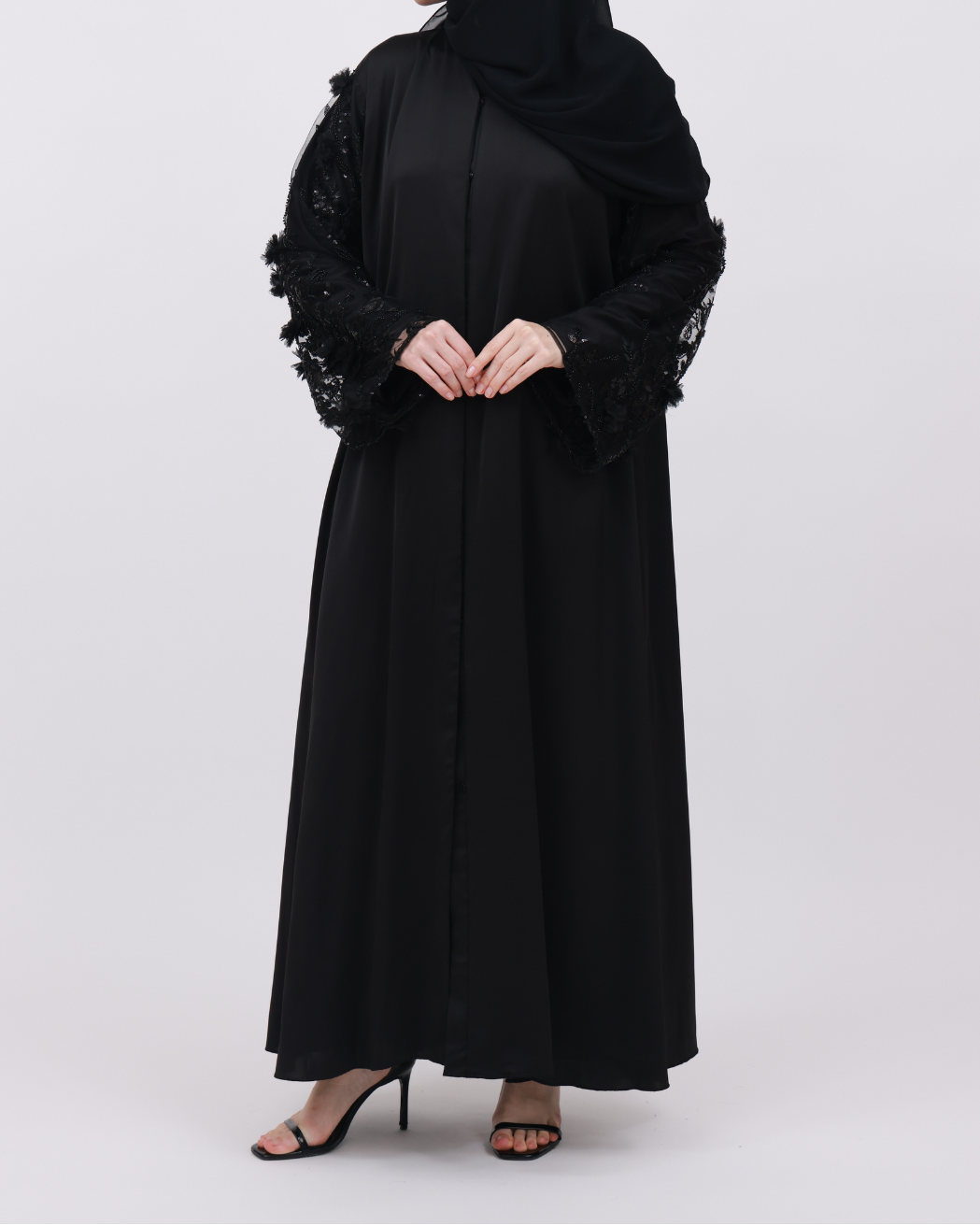 Black lace sleeve