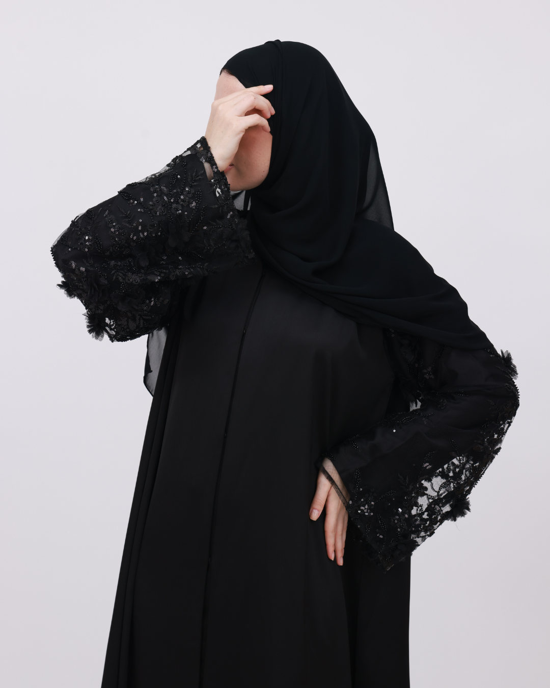 Black lace sleeve