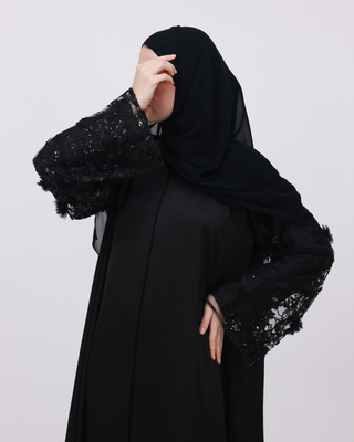 Black lace sleeve
