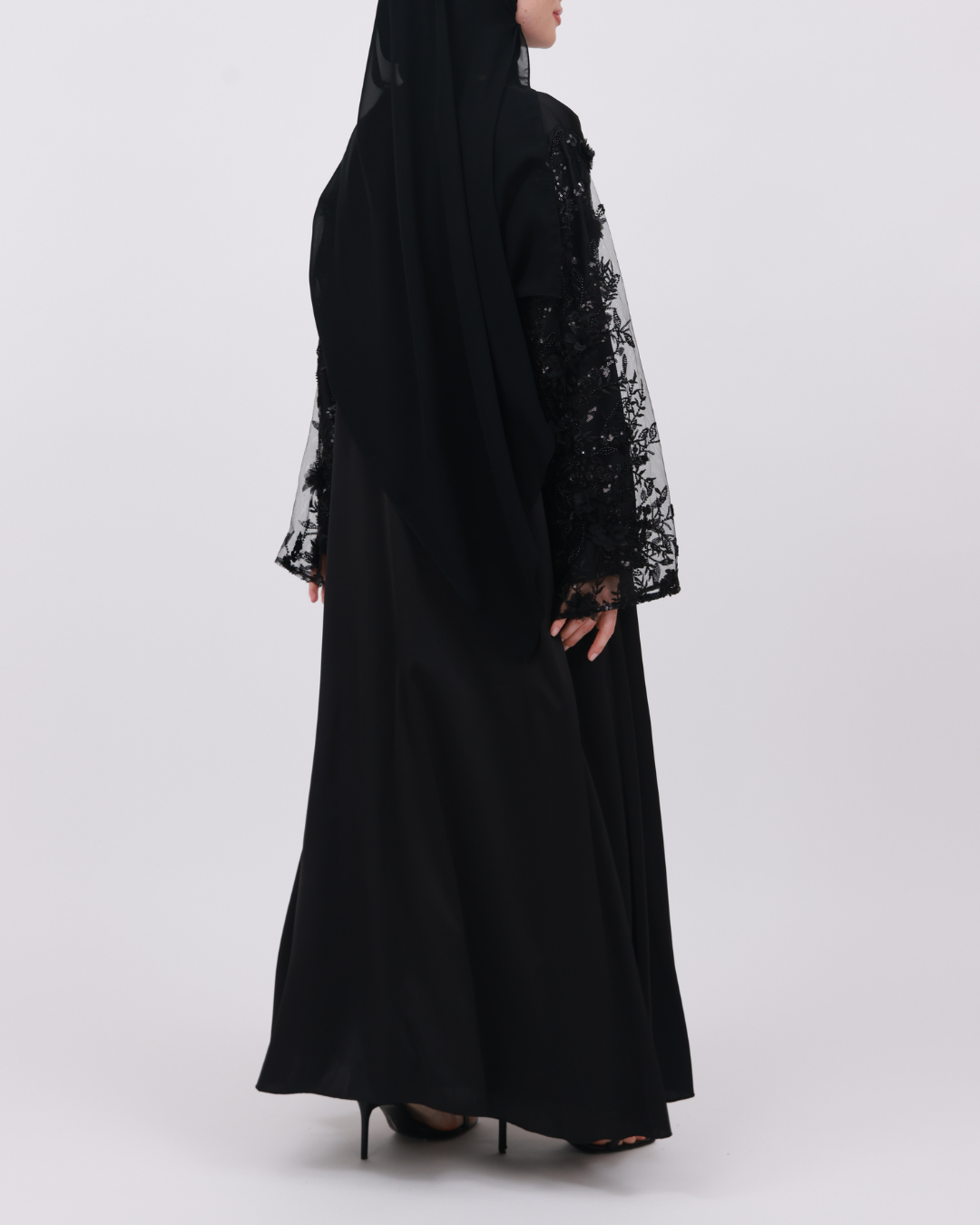 Black lace sleeve
