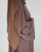 Sleeve Work Abaya - Mauve