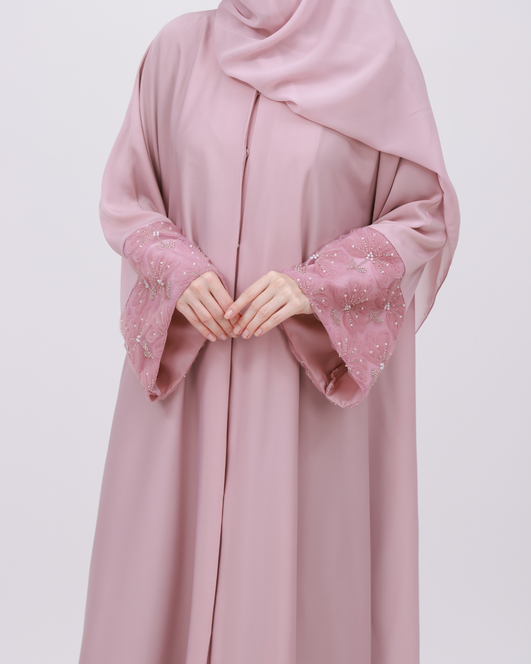 Pink lace sleeve