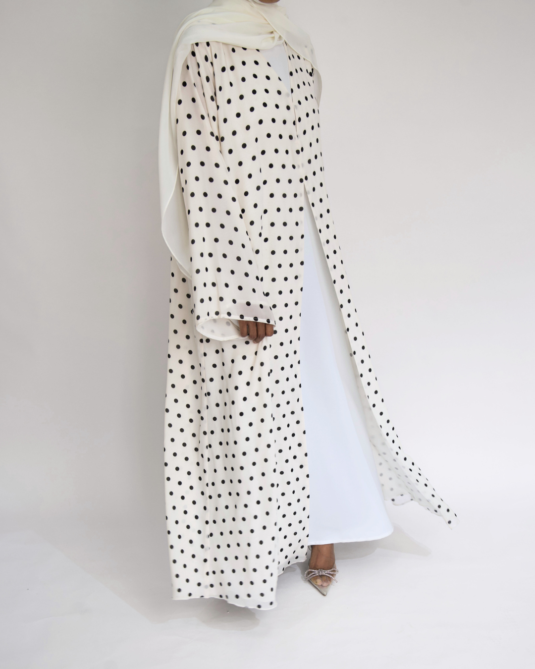Chiffon Polka Abaya