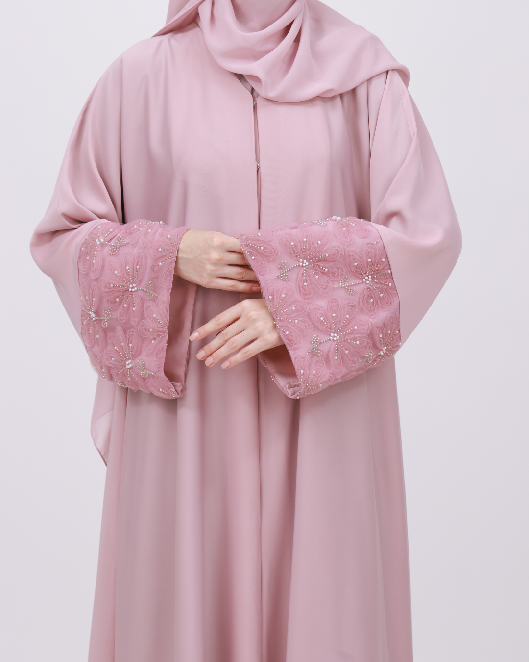 Pink lace sleeve