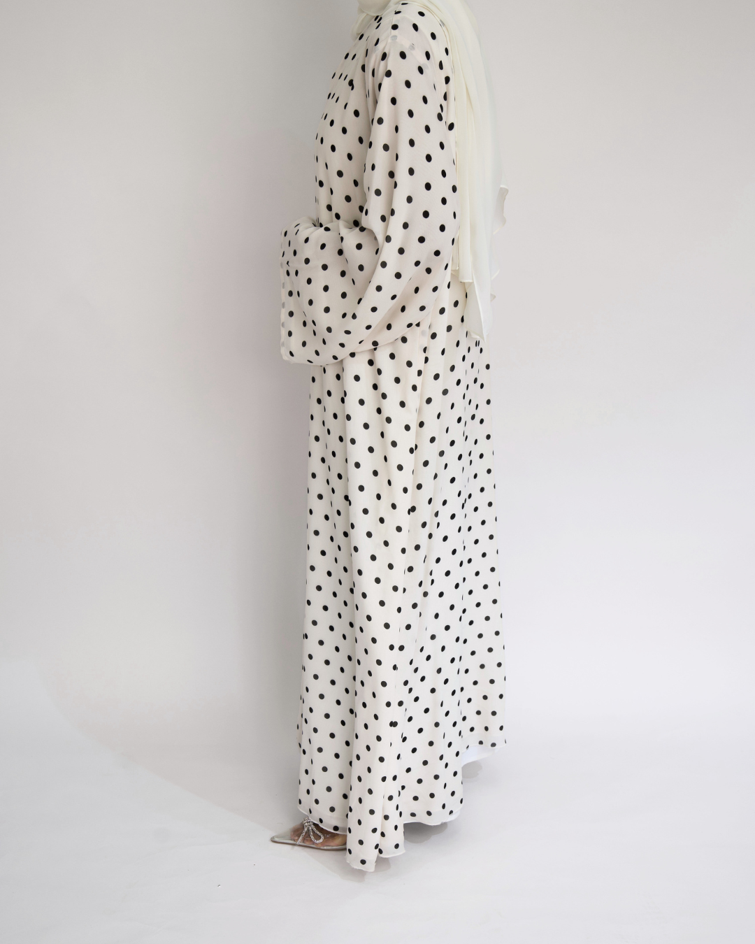 Chiffon Polka Abaya