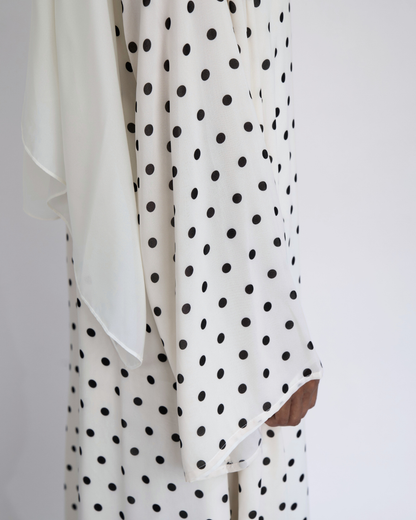 Chiffon Polka Abaya