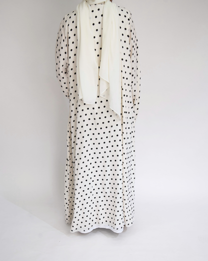 Chiffon Polka Abaya