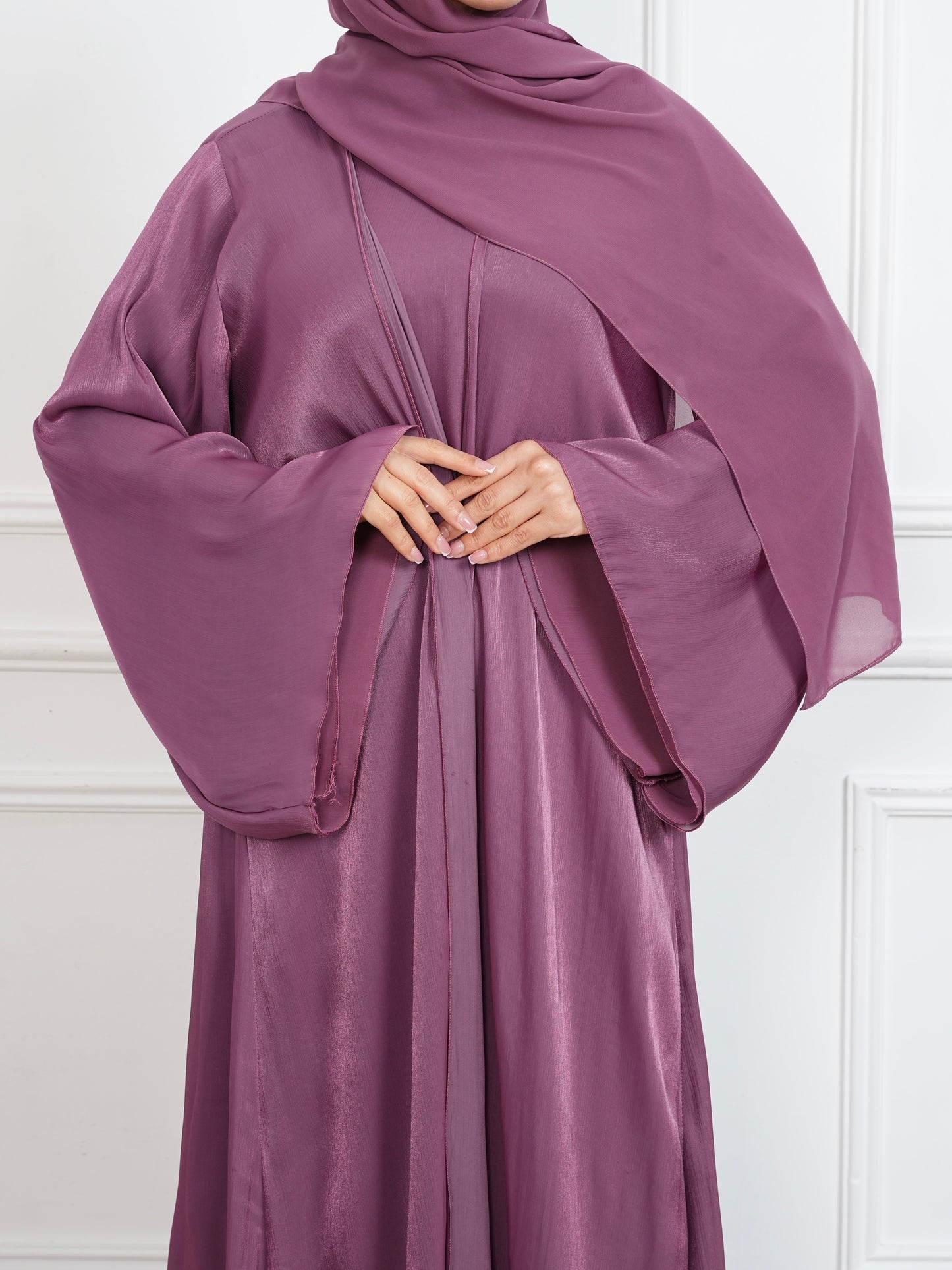 Luxe Dress Abaya - Berry