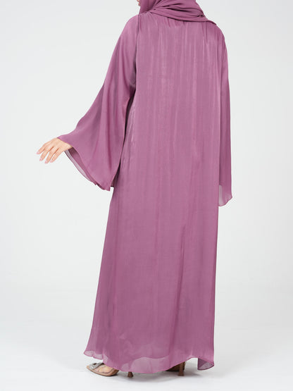 Luxe Dress Abaya - Berry