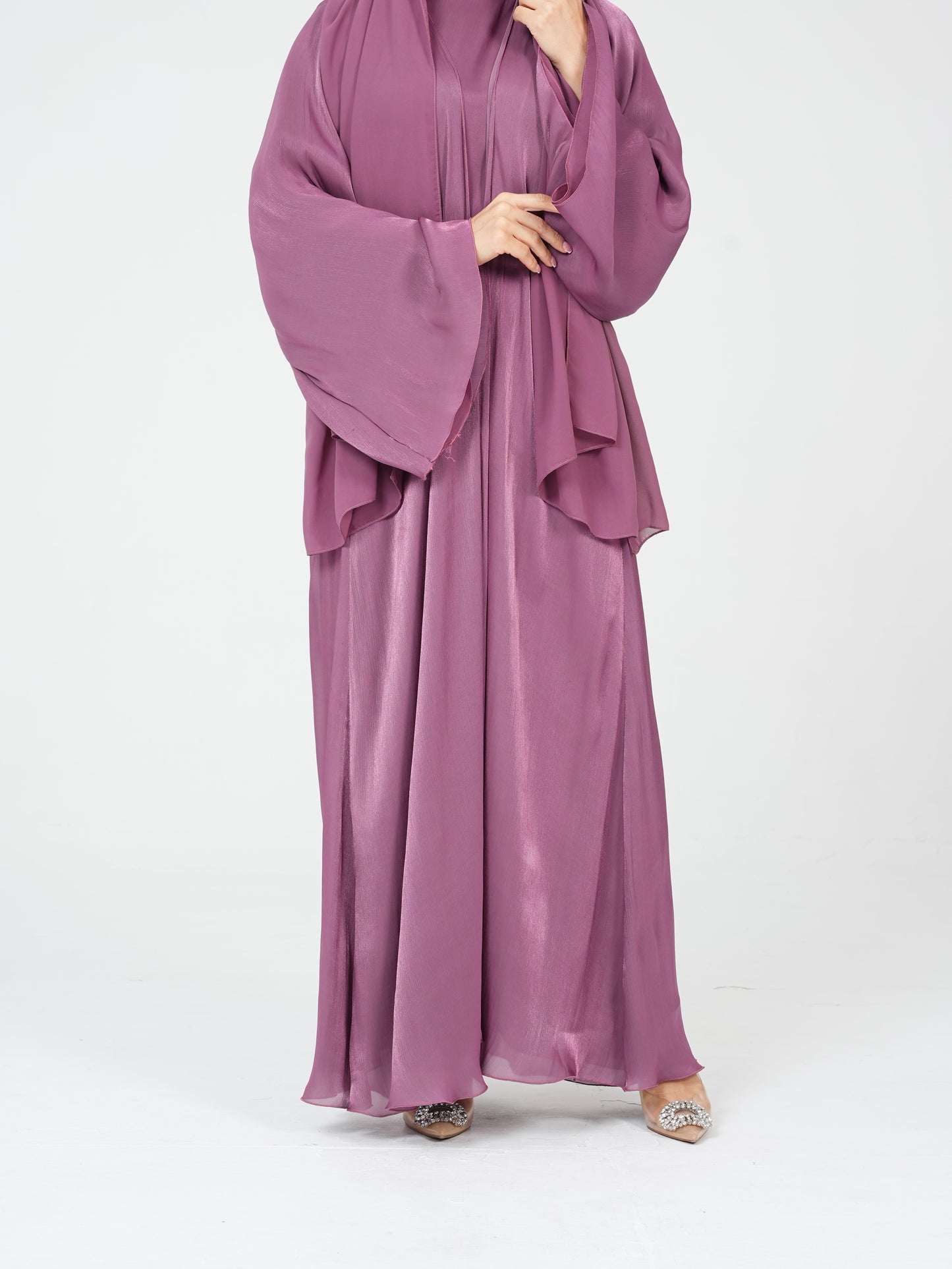 Luxe Dress Abaya - Berry