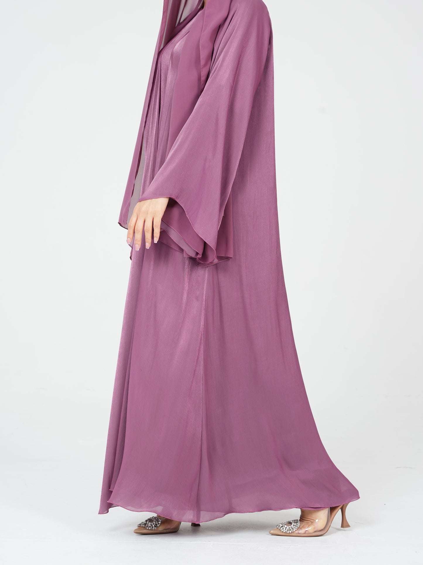 Luxe Dress Abaya - Berry