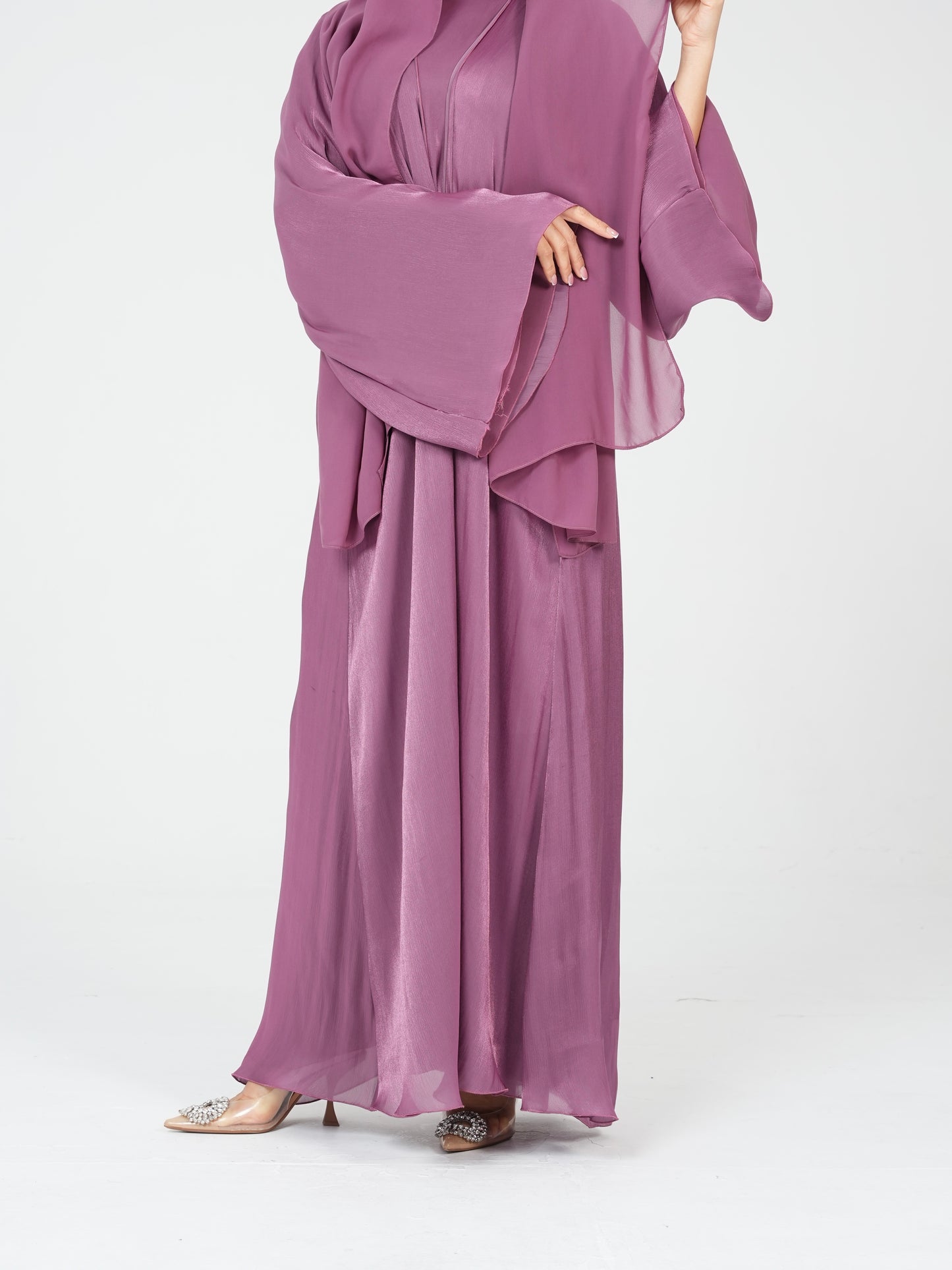 Luxe Dress Abaya - Berry