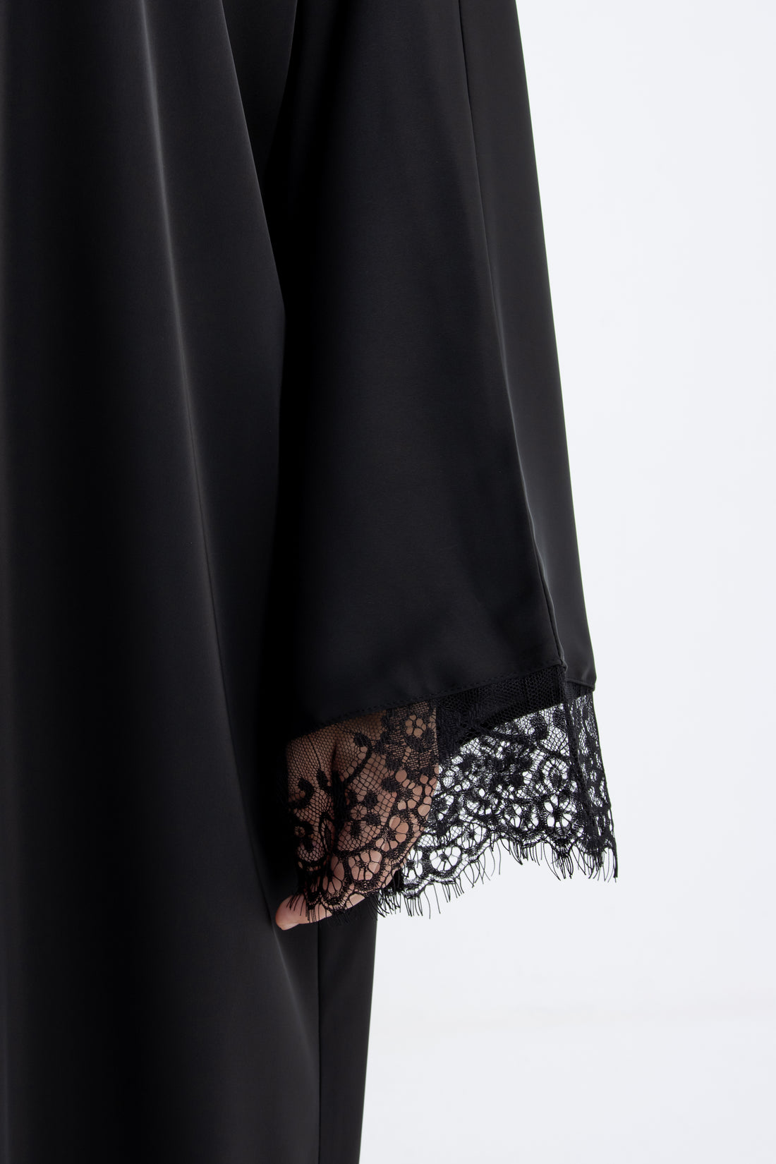 Layali Lace Abaya - Black
