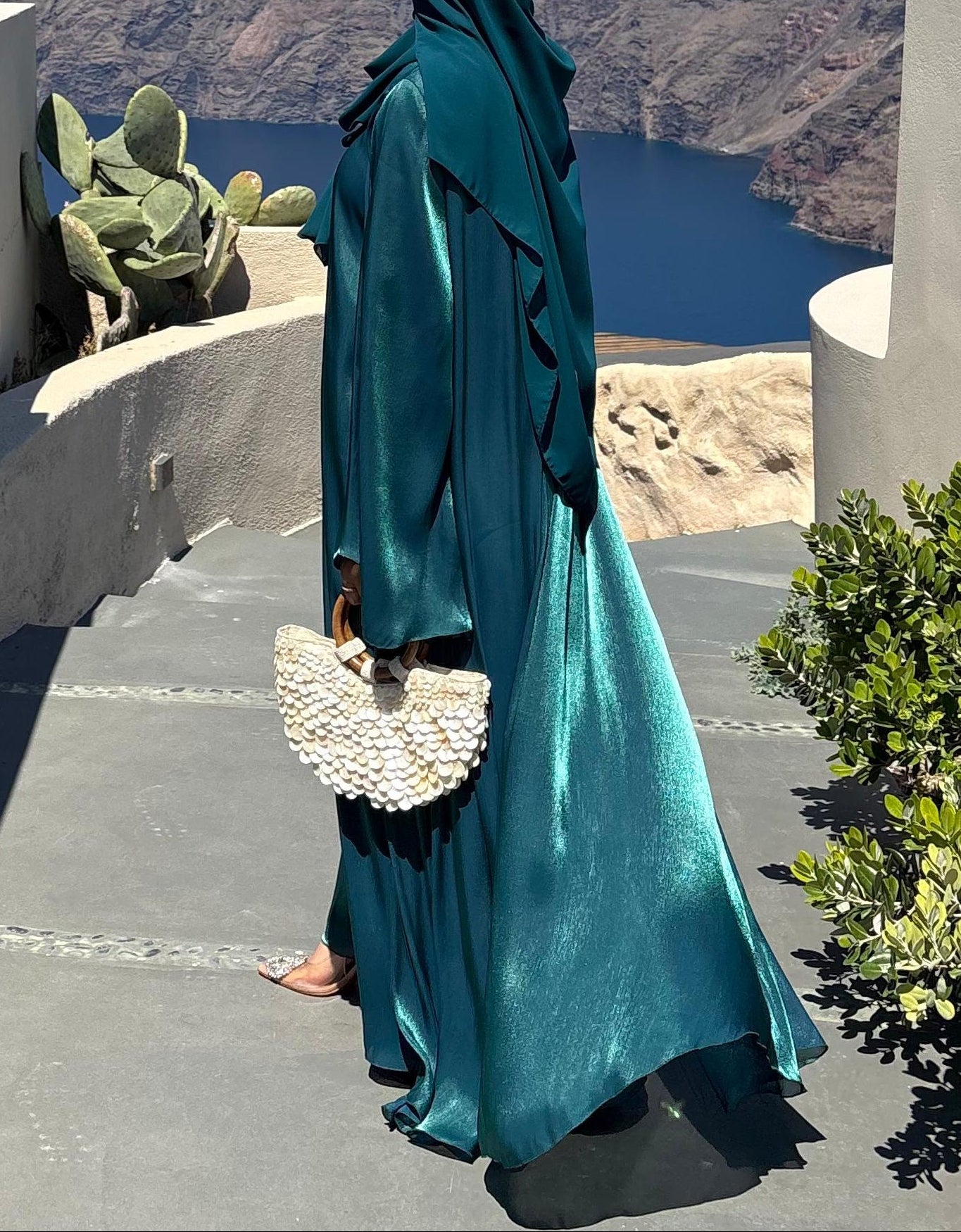 Luxe Dress Abaya - Teal