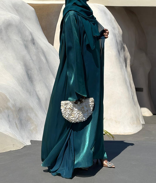 Luxe Dress Abaya - Teal